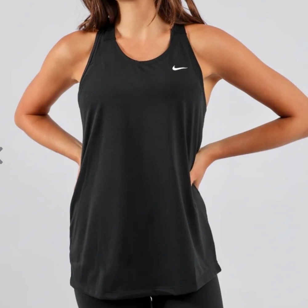 Nike Women's Black Breathe Tank Elastica dry fit workout tank top